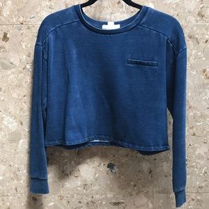 Forever21 denim crop top